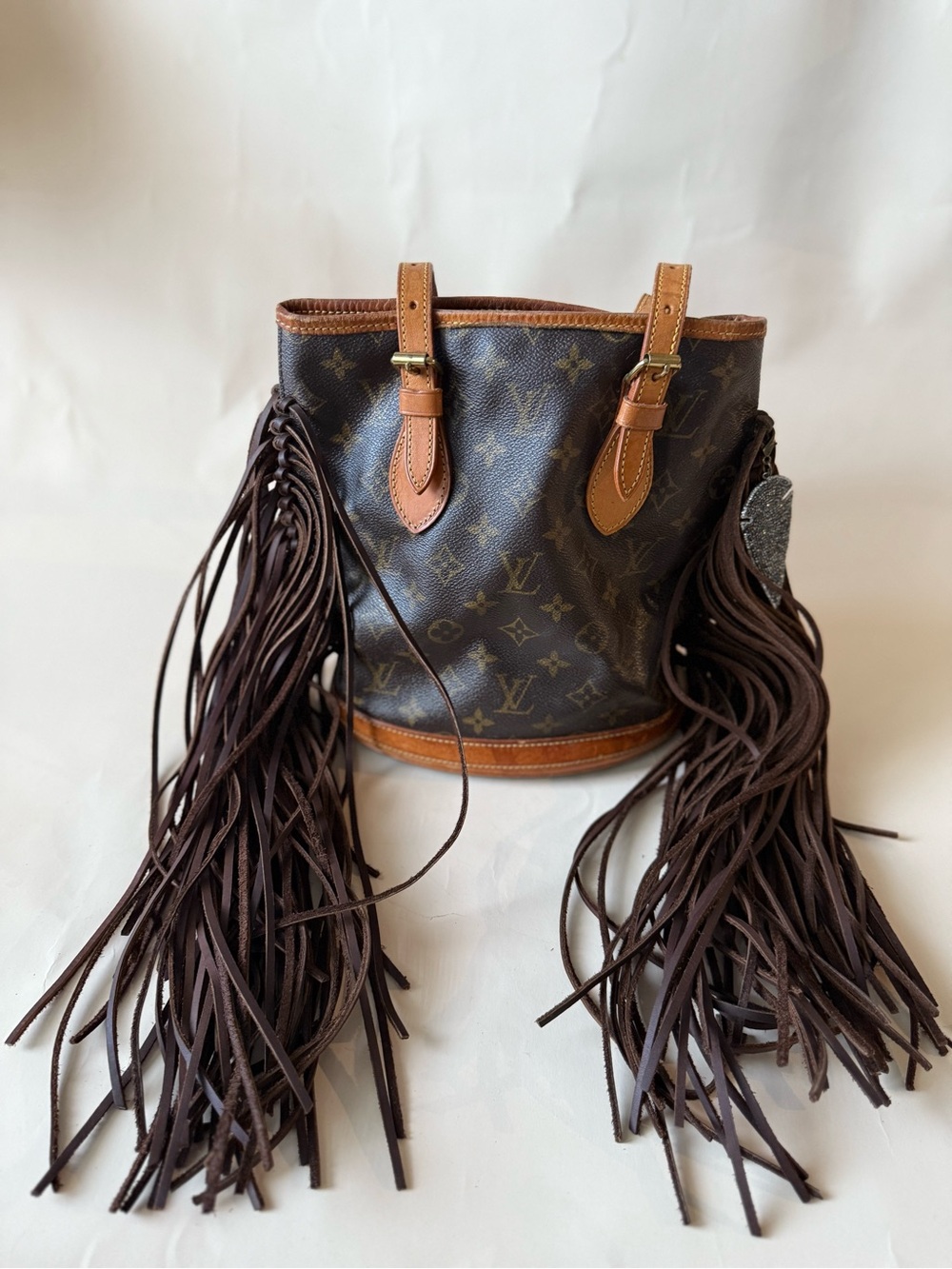 Vintage Boho LV Monogram Bucket Shoulder Bag